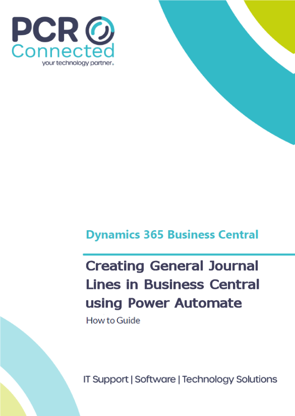 Creating General Journal Lines in Business Central using Power Automate
